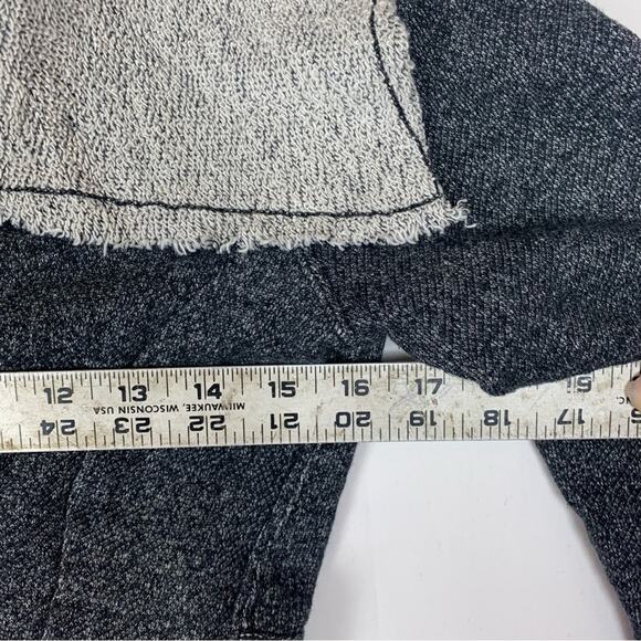 Blanc Noir asymmetrical jacket women's small gray grunge moto waterfall distress - Picture 8 of 12